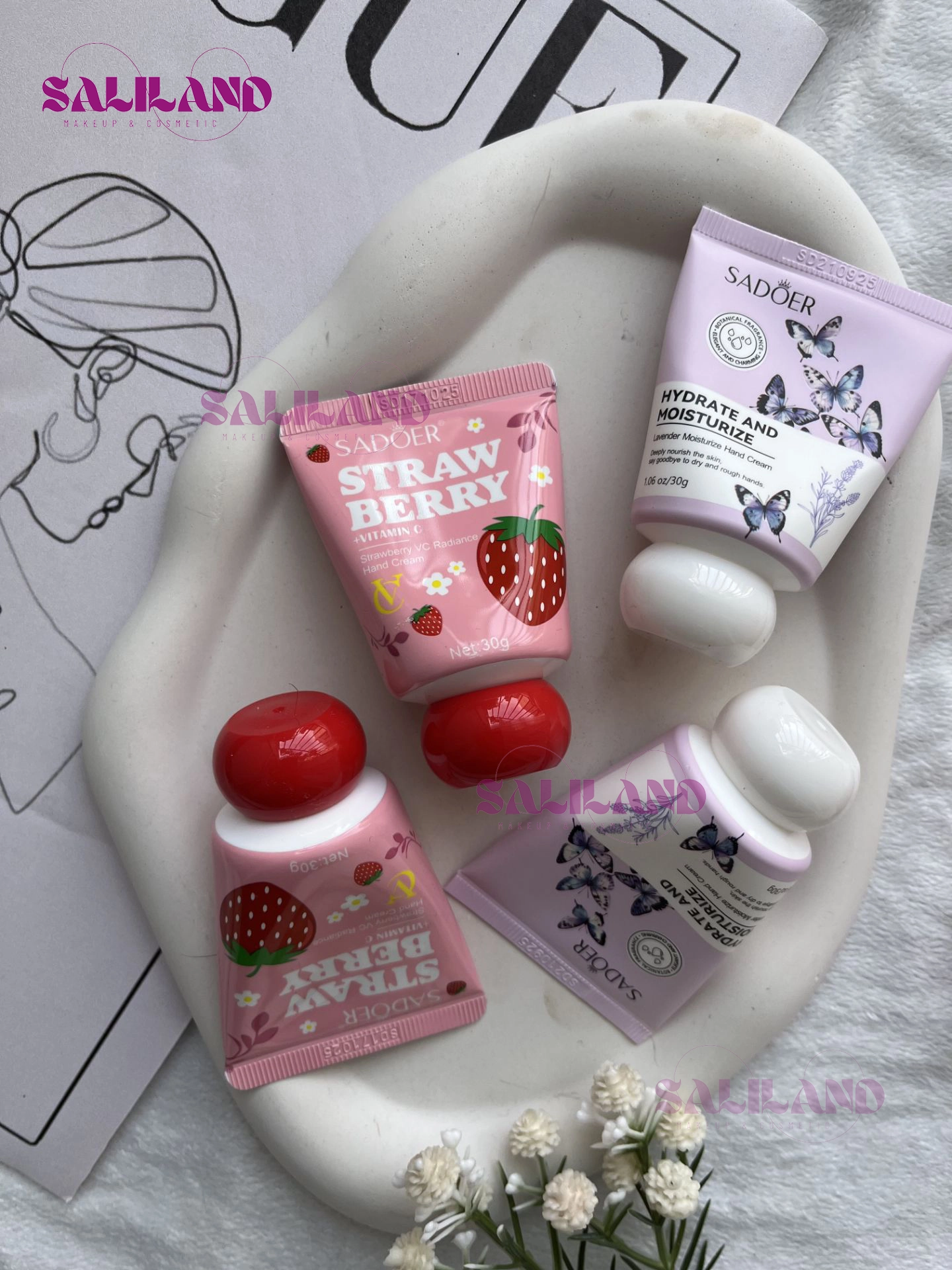 کرم جیبی عطری توت فرنگی و پروانه